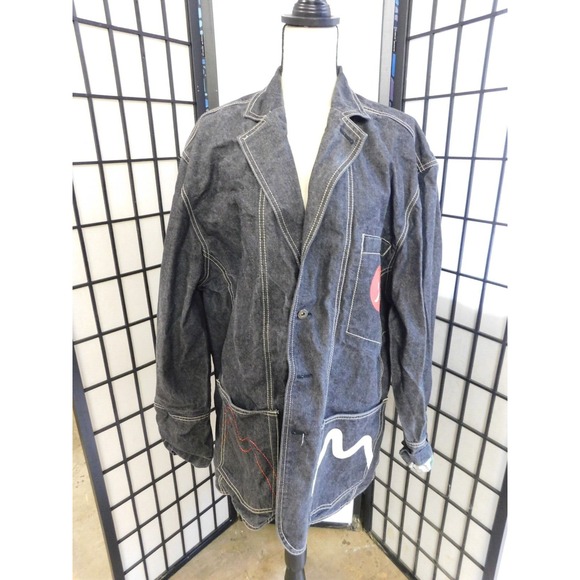 Raw Blue Nu Realms Streetwear Jeans Men's Jacket / Overshirt Size 2XL - Picture 1 of 5